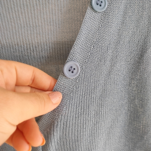 🎂 Bell Sleeve Light Blue Cardigan - Picture 10 of 15